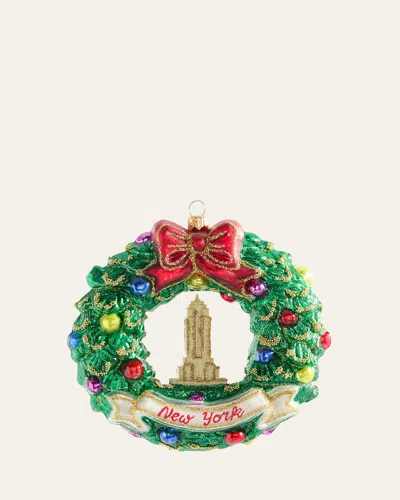 Bergdorf Goodman Christmas Wreath Nyc Ornament In Green