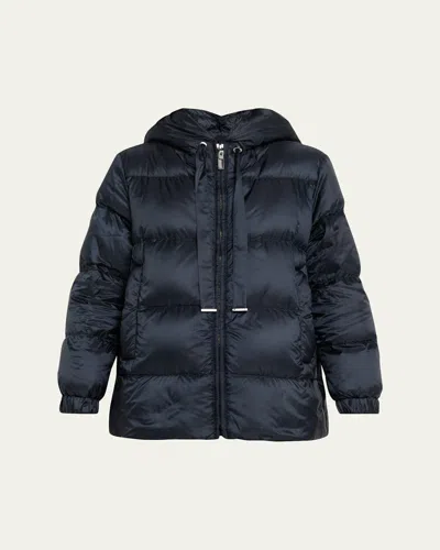 Max Mara Down Jacket In Water-repellent Canvas In Black