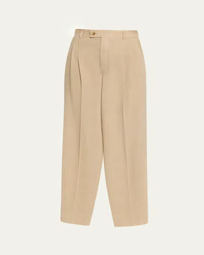 Loro Piana Joris Virgin Wool Trousers In Metallic