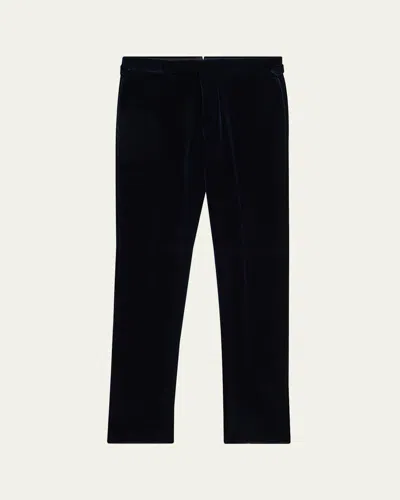 Ralph Lauren Men's Classic Cotton Velvet Trousers In Blue