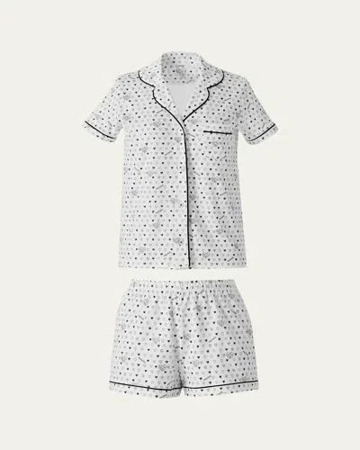 Mackage X Roller Rabbit X Roller Rabbit Heart-print Cotton Pajama Set In Multi