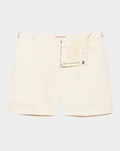 Orlebar Brown Men's Bulldog Linen Shorts In Neutral
