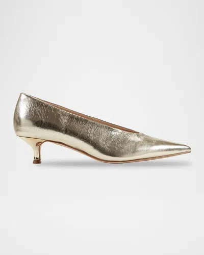 Marc Fisher Ltd Cecile Leather Pumps In Silver