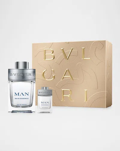 Bvlgari Man Rain Essence Eau De Parfum Christmas Gift Set In White