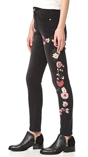One Teaspoon Birds Of Paradise Scallywags Embellished Skinny Jeans ...