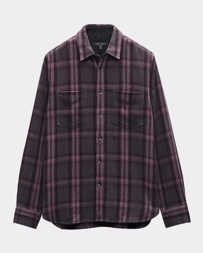 Rag & Bone Men's Cpo Plaid Twill Overshirt In Multi