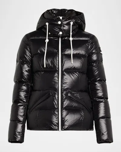 Mackage X Roller Rabbit X Roller Rabbit Madalyn-rr Down Jacket With Removable Hood In Black