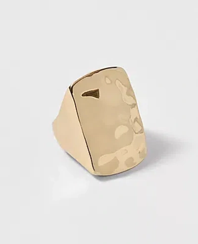 Ann Taylor Metal Rectangle Ring In Gold