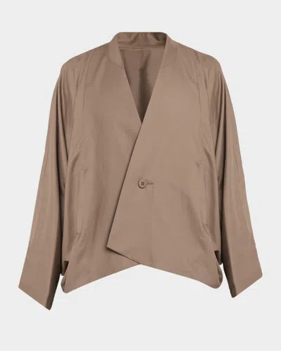 Issey Miyake Men's Swing One-button Jacket In Brown