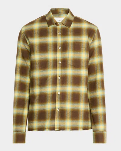 Joe's Jeans Men's Keanu Plaid Button-down Shirt In Gold