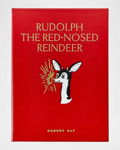 Graphic Image Rudolph The Red-nosed Reindeer Book By Robert May, Leather-bound Edition In Red