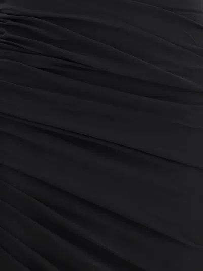 Jacquemus Asymmetrical Dress Square In Black