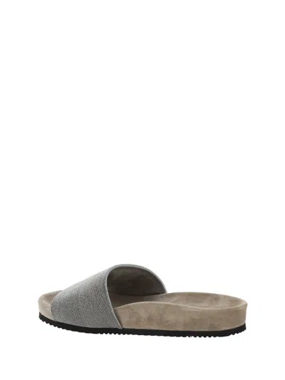 Brunello Cucinelli Sandals In Gray