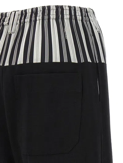 Fendi Wool Crepe Trousers In Black