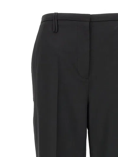 Ganni Pleated Trousers In Black