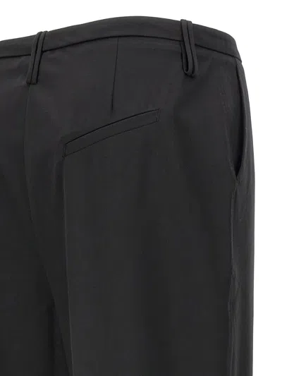 Ganni Pleated Trousers In Black