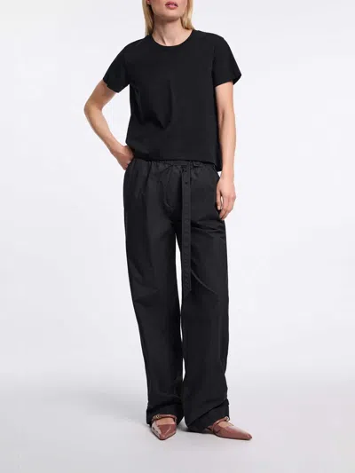 Dorothee Schumacher T-shirt With Satin Bows On The Back In Black