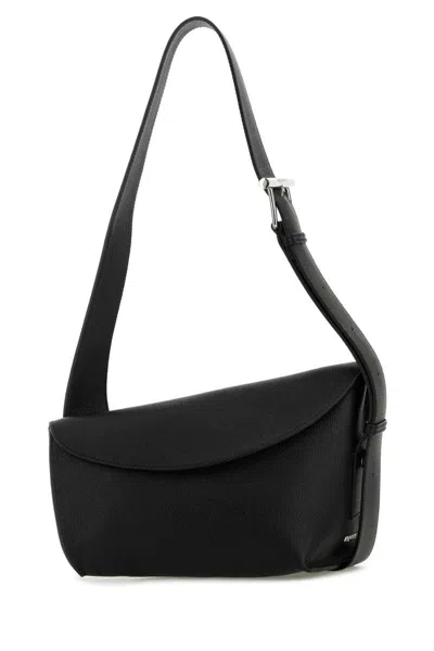 Alexander Mcqueen Large T-bar Crossbody Bag With Metal Buckle In Black