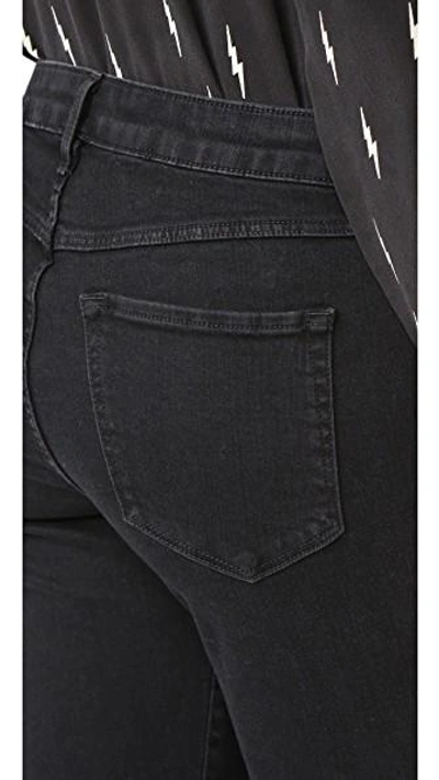Shop 3x1 W2 Split Seam Bell Jeans In Black Stone