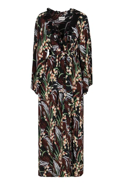 P.a.r.o.s.h Parosh Printed Crepe Dress In Multi