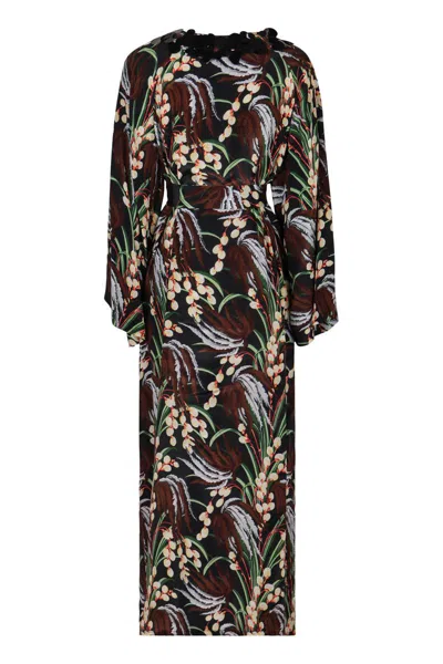 P.a.r.o.s.h Parosh Printed Crepe Dress In Multi