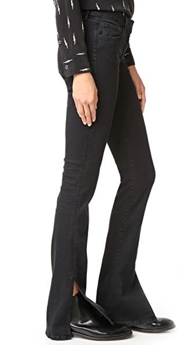 Shop 3x1 W2 Split Seam Bell Jeans In Black Stone