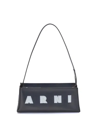 Marni Museo Baguette Shoulder Bag In Black