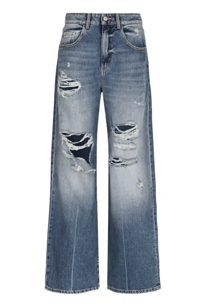 Icon Denim Poppy Wide-leg Jeans In Multi