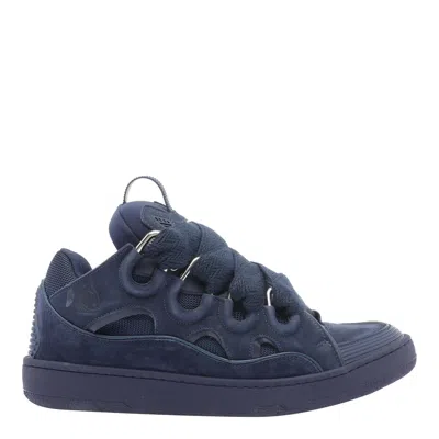 Lanvin Lace-up Low-top Sneakers In Blue