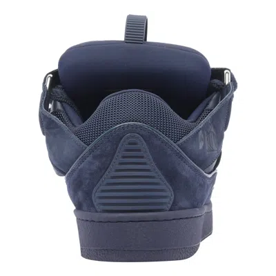 Lanvin Lace-up Low-top Sneakers In Blue