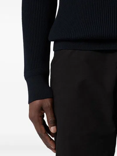 Stone Island Knit Crewneck Sweater In Full Rib Rws Wool Clothing In Blue