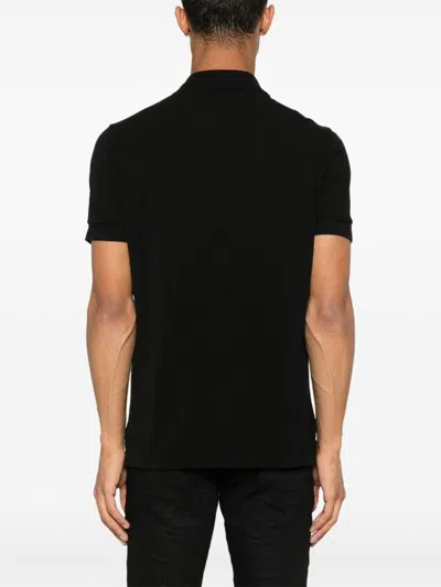 Tom Ford Mens Black Short-sleeve Lyocell-cotton Piquet Polo Shirt