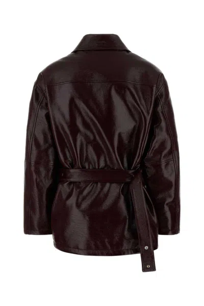 Courrèges Courreges Women Grape Stretch Vinyl Padded Jacket In Purple