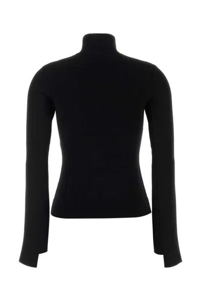 Courrèges Courreges Black Viscose Blend Sweater In Black