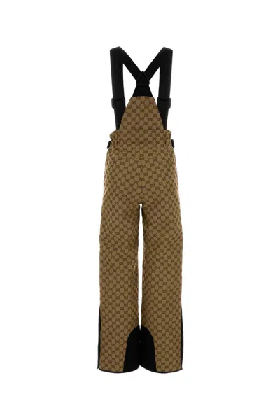 Gucci Gg Technical Fabric Jacquard Pants In Brown