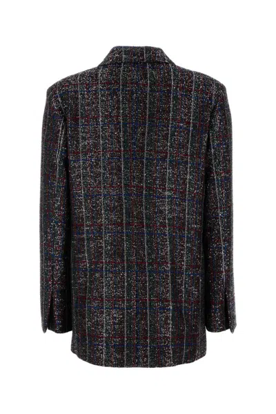 Missoni Double-breasted Checked Blazer Featuring Sequins In Multi