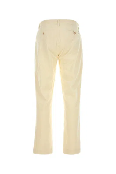 Polo Ralph Lauren Stretch Corduroy Trousers With Pockets And Loops In Yellow