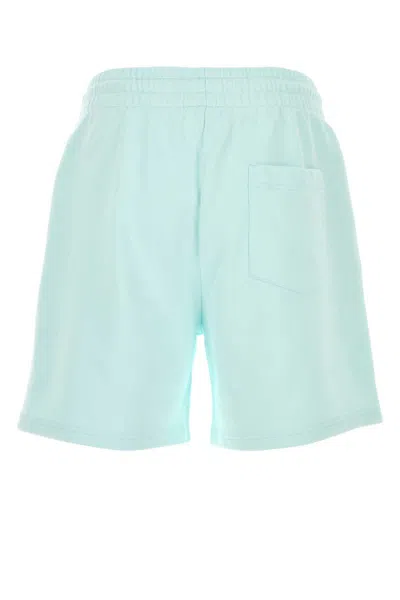 Casablanca Pastel Light Blue Cotton Bermuda Shorts In Blue
