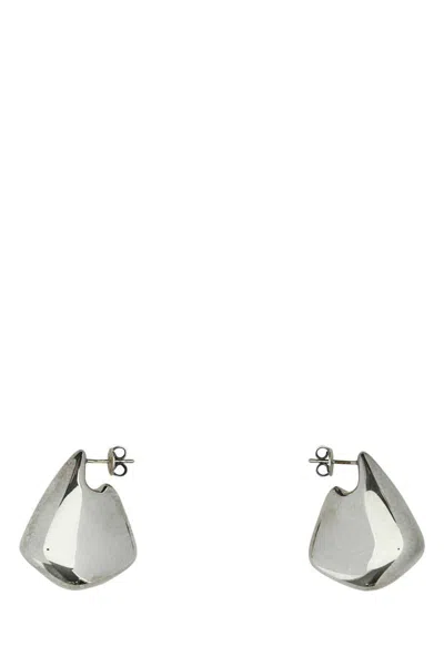 Bottega Veneta Silver Fin Earrings In Silver