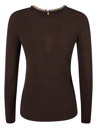Michael Kors Chain Ribbed Sweater In Multi