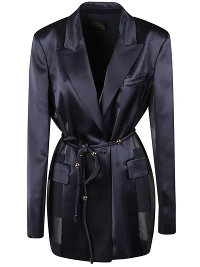 Pinko Blue Carillon Jacket With Buttons Closure In Blue