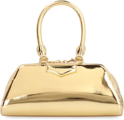 Givenchy Antigona East-west Mini Bag In Laminated Leather In Gold