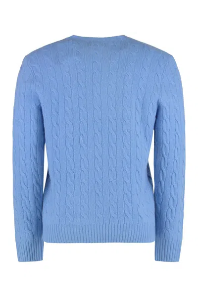 Polo Ralph Lauren Sweater In Cable Knit In Blue