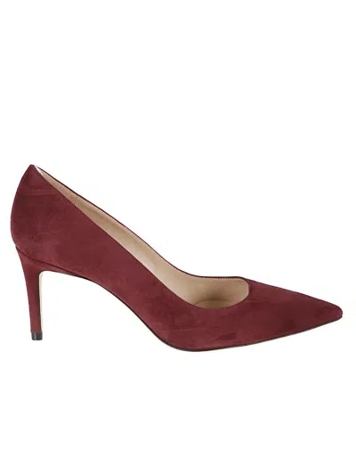Stuart Weitzman 85mm Pointed-toe Heeled Pumps In Red