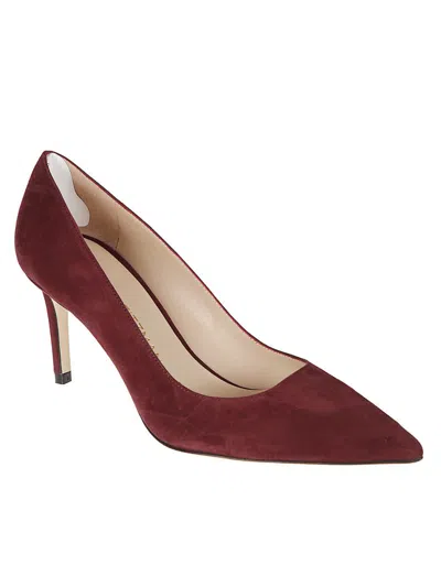 Stuart Weitzman 85mm Pointed-toe Heeled Pumps In Red