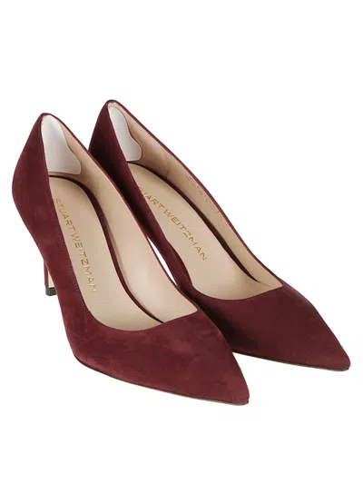 Stuart Weitzman 85mm Pointed-toe Heeled Pumps In Red