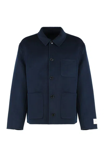 Calvin Klein Jacket Made Of Mixed Wool In Blue