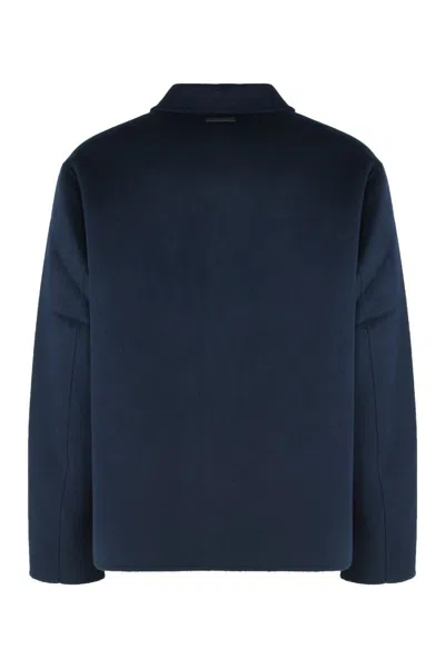 Calvin Klein Jacket Made Of Mixed Wool In Blue