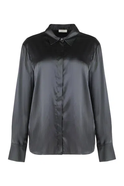 Peserico Satin Shirt In Black