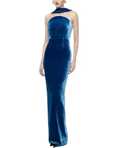 Adele Berto Maxi Dress In Blue